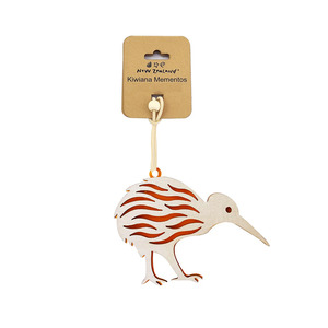 Christmas Tree Decorations: Kiwiana Wood and Acrylic Hanging Decoration Kiwi