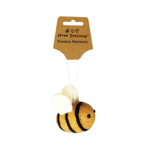 Hanging Wool Ornament NZ Honey Bee