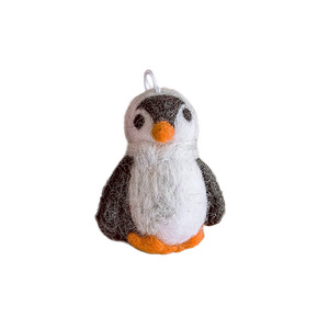 Christmas Tree Decorations: Christmas Decoration Felt Penguin With Hat Assorted