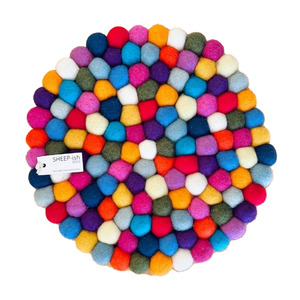 Felt: Sheep-ish Felt Ball Pot Stand Multi Rainbow