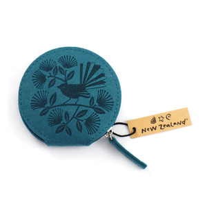 Felt: Felt Coin Purse Pīwakawaka Blue