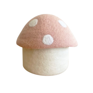 Felt: Sheep-ish Felt Toadstool Basket with Lid Large Blush
