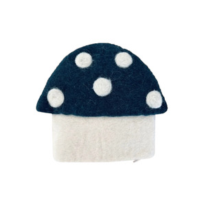 Sheep-ish Felt Toadstool Purse Deep Teal