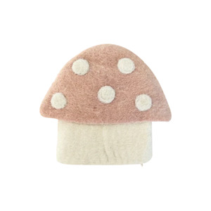 Sheep-ish Felt Toadstool Purse Blush