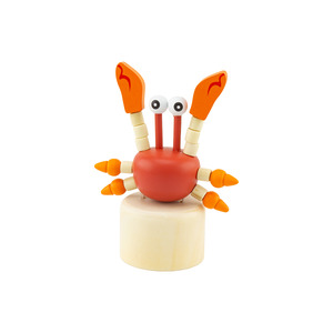 Wooden And Tin Toys: Push Puppet Wooden Sea Creature Assorted