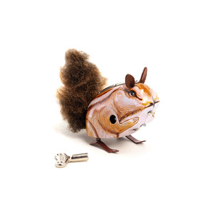 Wooden And Tin Toys: Tin Jumping Squirrel