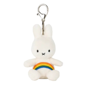 Rainbows And Unicorns: Bon Ton Toys x Miffy Keychain Corduroy Rainbow Offwhite