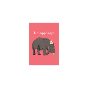 Popular Brands: Iko Iko Mini Card Animal Pun Hippo