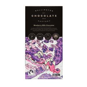 Popular Brands: Wellington Chocolate Factory Blueberry Milk Bar 75g