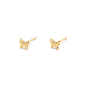 Earrings: Iko Iko Studs Simple Butterly Gold