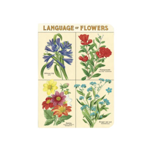 Cavallini Mini Notebook Language of Flowers Blank