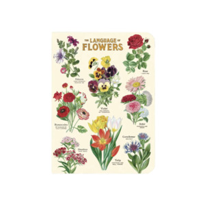 Cavallini Mini Notebook Language of Flowers Lined