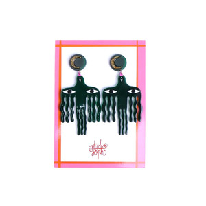 Studio Soph Earrings Big Birds Green