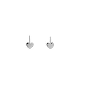 Earrings: Iko Iko Studs Little Heart Silver
