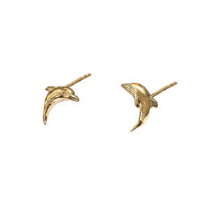 Earrings: Iko Iko Studs Dolphin Gold