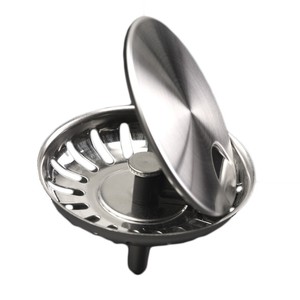 Eclipse waste cover for round pop up waste – Brushed AW119 – Ikon Commercial