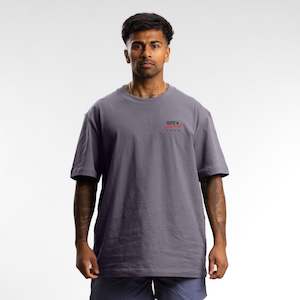 Mens Tees: Racing Bird Block Tee Unisex GRANITE