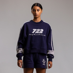 Womens Hoods Crews: Athletic Extra Crew Womens NAVY/GREY MARLE