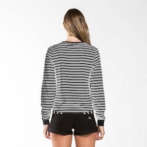 Lifestyle Womens: Spread Long Sleeve Box Tee Women's BLACK/WHITE STRIPE