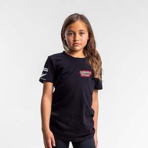 ilabb + Crankworx Rotorua '25 (Official Merchandise) Heritage Tee - Kids Unisex (Black)