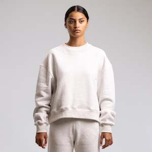 Womens Hoods Crews: Italic Extra Crew Women's WHITE MARLE