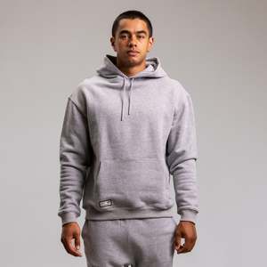Mens: Italic Block Hood Unisex GREY MARLE