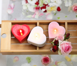 Living Light Heart Candle with Tealights