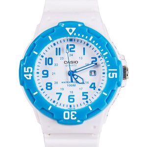 Youth Casio White with Blue Watch LRW200H-2B