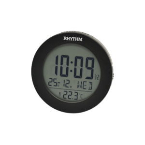 Rhythm Digital alarm clock black LCT103NR02