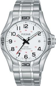 Pulsar: Pulsar Mens White Dial Work Watch PXHA63