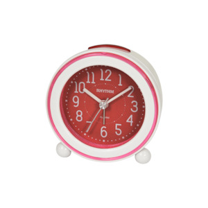 Rhythm alarm clock white/red CRE308NR01