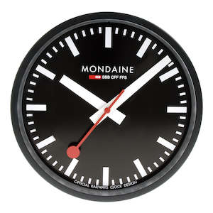 Clocks: Mondaine Clock Black