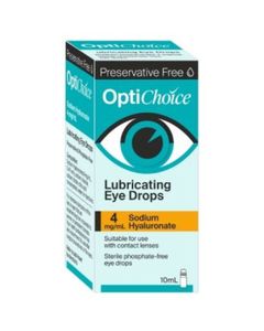 Dry Eye Care: OptiChoice 0.4% Lubricating Eye Drops (10ml)