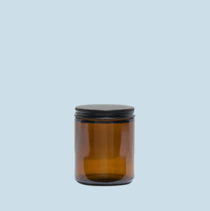 Products: White Private Label Amber Glassware Candle - Illumina Candle Supplies