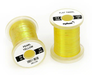 Products: Pearl Yellow Flat Tinsel 0.4mm - I Love Fly Fishing