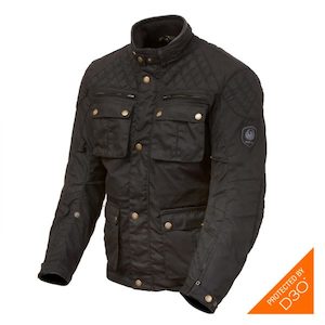 Motorcycle Jackets Heritage Waxed: Merlin Edale Techwax Jacket Black