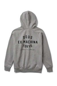 Motorcycle Casual Wear: Deus Tokyo Address Hood - Grey Marle