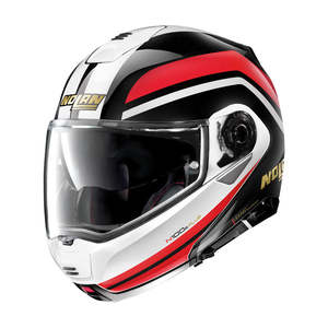 Helmet: Nolan N100-5 PLUS N-Com 50th Anniversary Flip Face Helmet - red/black/white