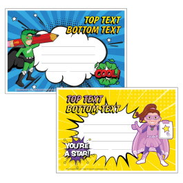 Superheroes Pack B Personalised Certificates