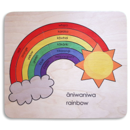 Maori Pasifika & NZ Resources: Te Reo Rainbow Wooden Puzzle