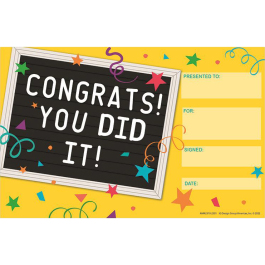 Products: Congrats You Did It Certificates