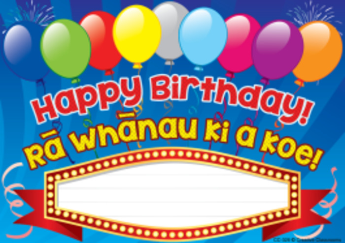 Happy Birthday Te Reo Certificates