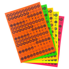 Mumura Fluro Spot Sticker Value Pack