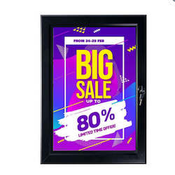 Best Selling: Black Outdoor Lockable Poster Frame A2