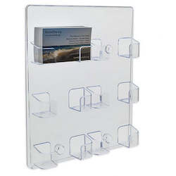 Best Selling: Wall Mounted  Clear 6 x Pocket Business Card Holder