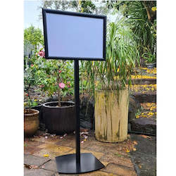 Freestanding Poster Snap Frame Holders: Upright Black Landscape A3 Sign Holder Single or Double Sided