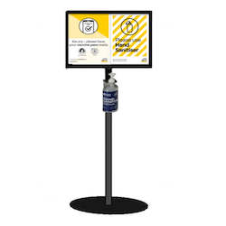 Freestanding Poster Snap Frame Holders: Freestanding Upright A3 Entrance Display With Hand Sanitizer Bottle Holder