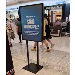 Freestanding Poster Snap Frame Holders: A1 Poster Display Black - Double Sided Snap Frame Sign Holder