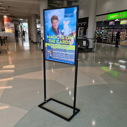 Freestanding Poster Snap Frame Holders: A1 Poster Stand / Retail Sign Holder AC12 Black