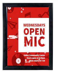 Snap Frames Wall Mounted: Waterproof  35mm Snap Frame  A3 Black